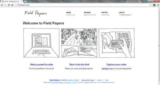 FieldPapers homepage